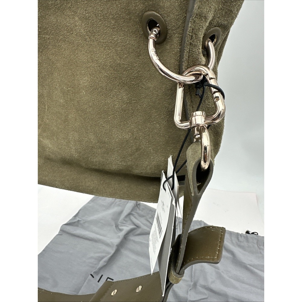 LIEBESKIND Berlin Ravenna Ring bag Dark Olive Green Suede Anthropologie NWT - Picture 9 of 11